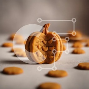Intra Συλλεκτικό Ξύλινο Παζλ Plywood  4mm - Μπισκότο σε σχήμα κολοκύθας με καρδιές για το Halloween Σε Ξύλινο Κουτί - Διαστάσεις: 10x10 cm – 25 κομμάτια