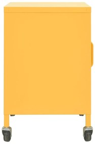 Ντουλάπι Αποθήκευσης Μουσταρδί 60 x 35 x 56 εκ. από Ατσάλι - Κίτρινο