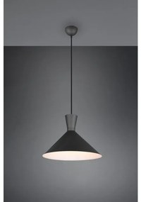 Κρεμαστό Φωτιστικό Οροφής 1xΕ27 Φ35cm Enzo Trio Lighting R30781932 Μαύρο