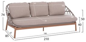 ΣΕΤ ΣΑΛΟΝΙ ΕΞ.ΧΩΡΟΥ 5ΤΜΧ KROM HM6360.02 ΑΛΟΥΜΙΝΙΟ--ΣΧΟΙΝΙ STRAP--3D PRINTED ΓΥΑΛΙ