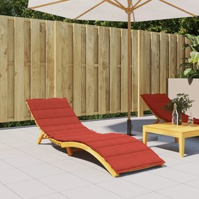 vidaXL Μαξιλάρι Ξαπλώστρας Κόκκινο Μελανζέ 200x60x4 εκ. Ύφασμα