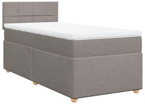 ΚΡΕΒΑΤΙ BOXSPRING ΜΕ ΣΤΡΩΜΑ TAUPE 90X200 ΕΚ. ΥΦΑΣΜΑΤΙΝΟ 3286567