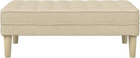 vidaXL παγκάκι με μαξιλάρι Κρεμ 113 x 57 x 39 εκ. ύφασμα