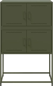 vidaXL Ντουλάπι Πράσινο Λαδί 68,5x38,5x107 εκ. από Ατσάλι