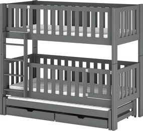 AGATA 80x180 graphite bunk bed Lano Furniture