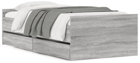 vidaXL Πλαίσιο Κρεβατιού με Συρτάρια Sonoma δρυς 90x200 εκ.