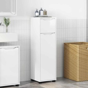 vidaXL Ντουλάπι Μπάνιου Υψηλής γυαλάδας λευκό 30,5 x 30 x 101 εκ