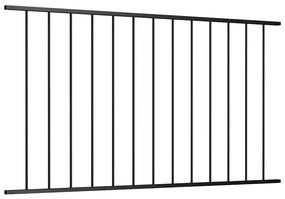 vidaXL Πάνελ Περίφραξης από Ατσάλι με Ηλεκτροστατική Βαφή 1,63x1 μ. Μαύρο