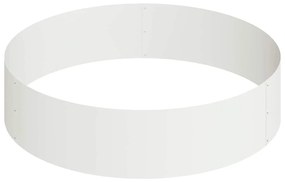 vidaXL Γλάστρα Κήπου Λευκό 90 x 90 x 20 εκ Ψυχρής έλασης χάλυβας