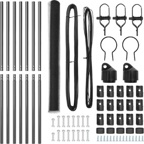 vidaXL Στύλος Περιφράξεων Γκρι 10 x 1,5 μ (13 χιλ. πλέγμα)