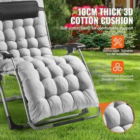 VEVOR Zero Gravity Chair 33" Zero Gravity Recliner Lounge Chair Indoor &amp; Outdoor