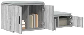 vidaXL Ντουλάπα Αποθήκευσης Γκρι Sonoma 108x41x40 εκ. Επεξεργασμένο ξύλο