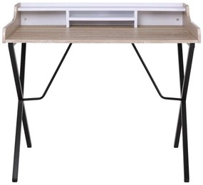 ΓΡΑΦΕΙΟ 100x60cm Η/Υ Μεταλ.Μαύρο/απ.Σημύδας