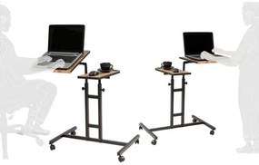 Τραπεζάκι βοηθητικό - laptop Frenk Megapap πολυμορφικό μεταλλικό - μελαμίνης χρώμα atlantic pine 67x45,5x62/87εκ.