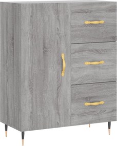vidaXL Ντουλάπι Γκρι Sonoma 69,5 x 34 x 180 εκ. Επεξεργασμένο Ξύλο