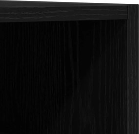 vidaXL Ντουλάπι δίσκων βινυλίου με ράφι Μαύρη Οξυά 84,5 x 38 x 89 εκ