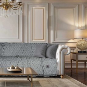 Ριχτάρι Chenille Τριθέσιος 180x300εκ. Essential 3951 Dark Grey Greenwich Polo Club