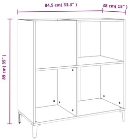 Δισκοθήκη Sonoma Δρυς 84,5 x 38 x 89 εκ. από Επεξεργασμένο Ξύλο - Καφέ