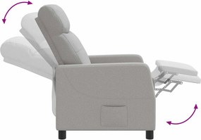 vidaXL Κάθισμα μασάζ Σκίουρος Γκρί Ύφασμα