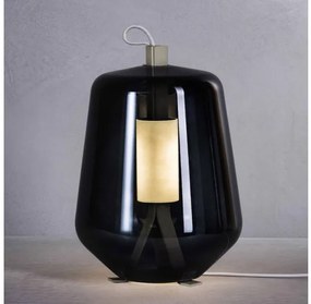 Επιτραπέζιο Φωτιστικό LED 8W Dimmer Φυσητό Γυαλί Μέταλλο Νίκελ Luisa T1 Prandina-1C50000110426-Φιμέ/Smoke 1C50000110426