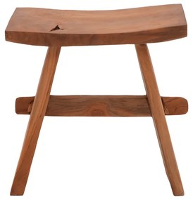 Σκαμπό Shogun  teak ξύλο σε φυσική απόχρωση 46x28x46εκ