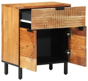 vidaXL Κομοδίνο με συρτάρι Καφέ 50 x 33 x 60 εκ Μασίφ ξύλο ακακίας