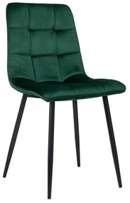 Καρέκλα Loris Κυπαρισσί 46 x 54.5 x 89, Χρώμα: Κυπαρισσί, Υλικό: Βελούδο, Μέταλλο