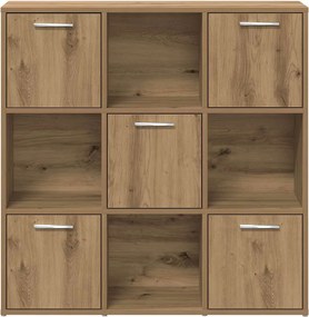 vidaXL Βιβλιοθήκη Τεχνίτης Δρυς 90x28x90 εκ. Επεξεργασμένο Ξύλο