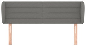 vidaXL Κεφαλάρι με Πτερύγια Σκούρο Γκρι 147 x 23 x 78/88εκ. Υφασμάτινο