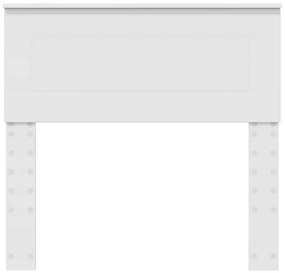 vidaXL Κεφαλάρι με κεφαλάρι Λευκό 75 cm Επεξεργασμένο ξύλο