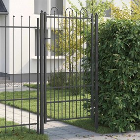 vidaXL Πύλη Φράχτη DRONTEN 100 x 175 cm Ατσάλι Μαύρο Κλειδώσιμο