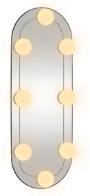 vidaXL Καθρέφτης Τοίχου Οβάλ με Φώτα LED 15x40 εκ. από Γυαλί