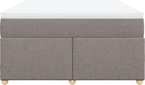 vidaXL Κρεβάτι Boxspring με Στρώμα Taupe 160x200 εκ. Υφασμάτινο