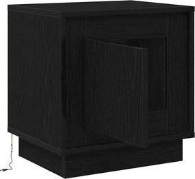 vidaXL Κομοδίνο 2 pcs Μαύρο 44 x 34,5 x 45 εκ Επεξεργασμένο ξύλο