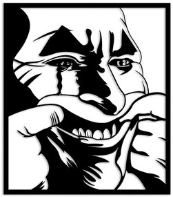 Διακοσμητικό Τοίχου Pun On A Happy Face 891TNL3756 56x48cm Black Wallity Μέταλλο