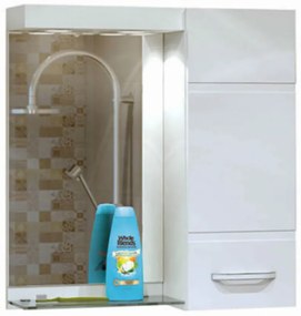 Ντουλάπι μπάνιου κρεμαστό με καθρέφτη, Bagno 1, Genomax  12814-11101