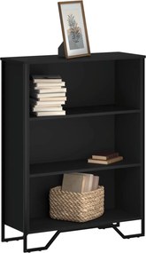 vidaXL Βιβλιοθήκη Μαύρη 80x31x106 εκ. από Επεξεργασμένο Ξύλο