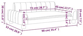 vidaXL Καναπές Παιδικός Καφέ 90 x 53 x 30 εκ. από Συνθετικό Δέρμα