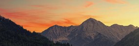 Εικόνα ηλιοβασίλεμα στα βουνά - 135x45