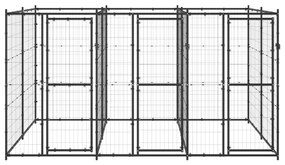 Κλουβί Σκύλου Εξωτερικού Χώρου 7,26 μ² από Ατσάλι  - Μαύρο