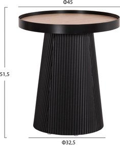 ΣΕΤ 2ΤΜΧ ΤΡΑΠΕΖΙΑ ΣΑΛΟΝΙΟΥ DUNCAN HM21081 MDF ΚΑΙ ΚΕΡΑΜΙΚΟ TOP Φ80εκ & Φ45εκ