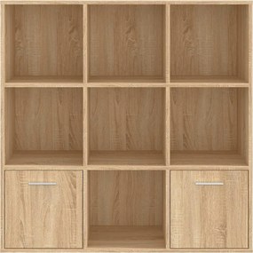 vidaXL Βιβλιοθήκη Χρώμα Sonoma Δρυς 98 x 30 x 98 εκ. από Επεξ. Ξύλο