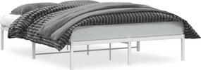 vidaXL Πλαίσιο Κρεβατιού Λευκό 150 x 200 εκ. Μεταλλικό