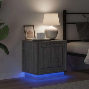 vidaXL Κομοδίνο Γκρι 44 x 34,5 x 45 εκ Επεξεργασμένο Ξύλο
