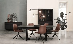 Tokyo Dining Table Black Oak 200/250x100