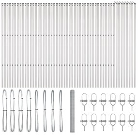 vidaXL Hexagon Fence 1.6x100 μ Γαλβανισμένος Χάλυβας