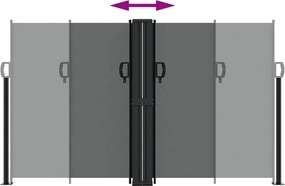 vidaXL Σκίαστρο Πλαϊνό Συρόμενο Ανθρακί 140 x 600 εκ.