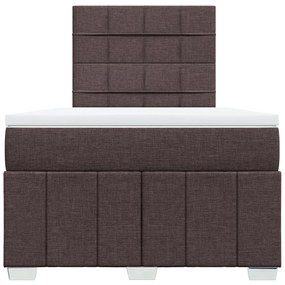 Κρεβάτι Boxspring με Στρώμα Σκούρο Καφέ 120x190 εκ Υφασμάτινο 3291610
