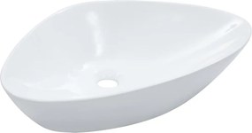 vidaXL Νιπτήρας Λευκός 58,5 x 39 x 14 εκ. Κεραμικός