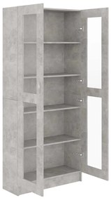 vidaXL Βιτρίνα Γκρι του Σκυροδέματος 82,5x30,5x185,5 εκ. Επεξ. Ξύλο
